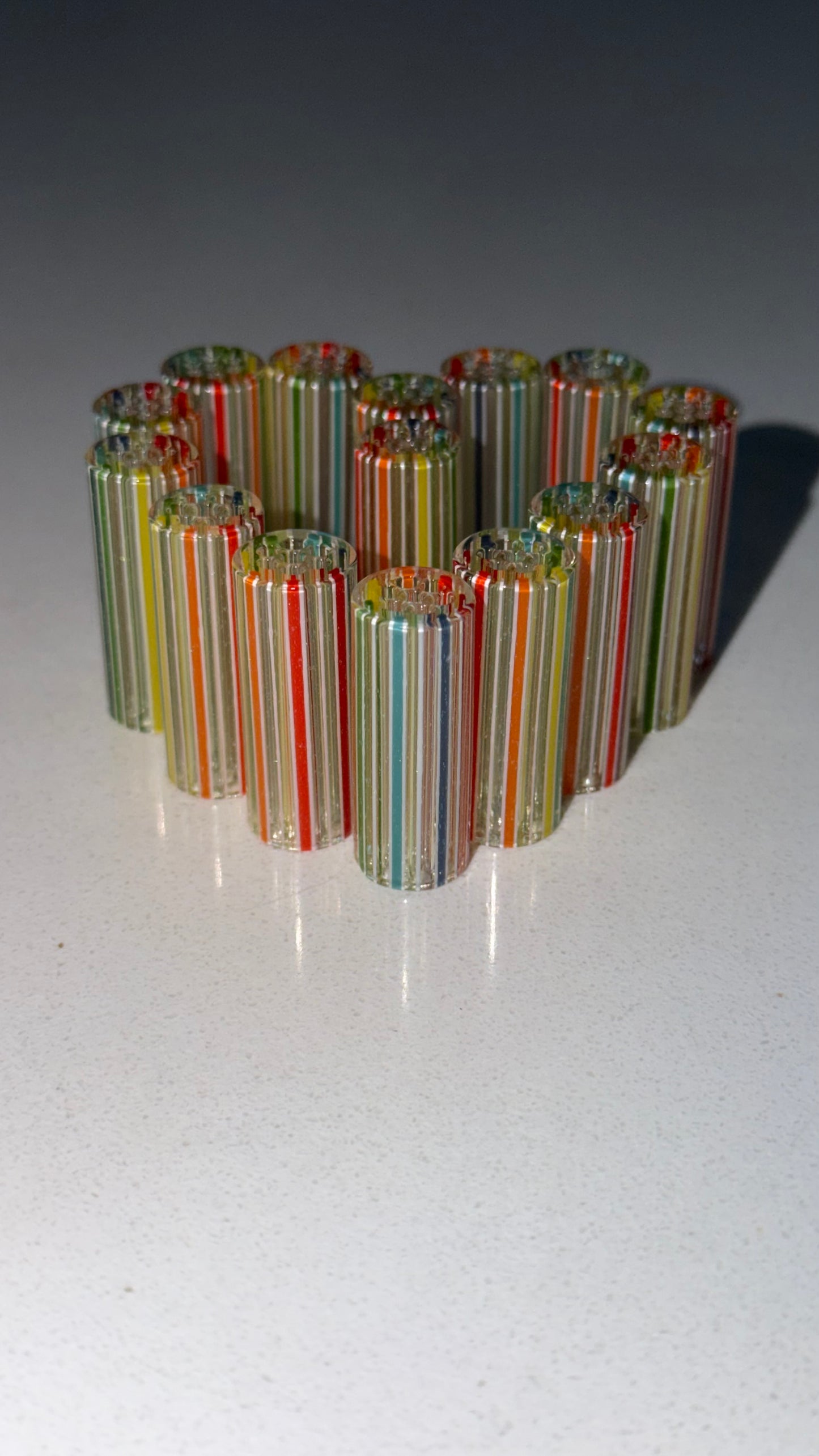 Rainbow White UV Dichro Tips 12-12.4mm wide