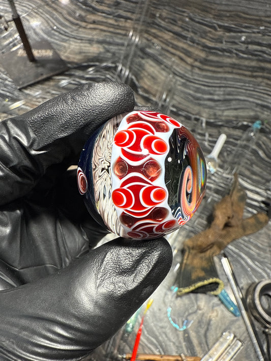 Collaboration marble with Fefe glass art from Japan.