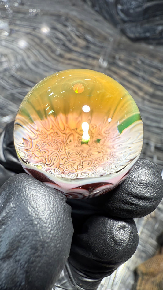 Collaboration marble with Fefe glass art