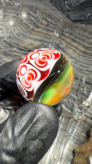 Collaboration marble with Fefe glass art